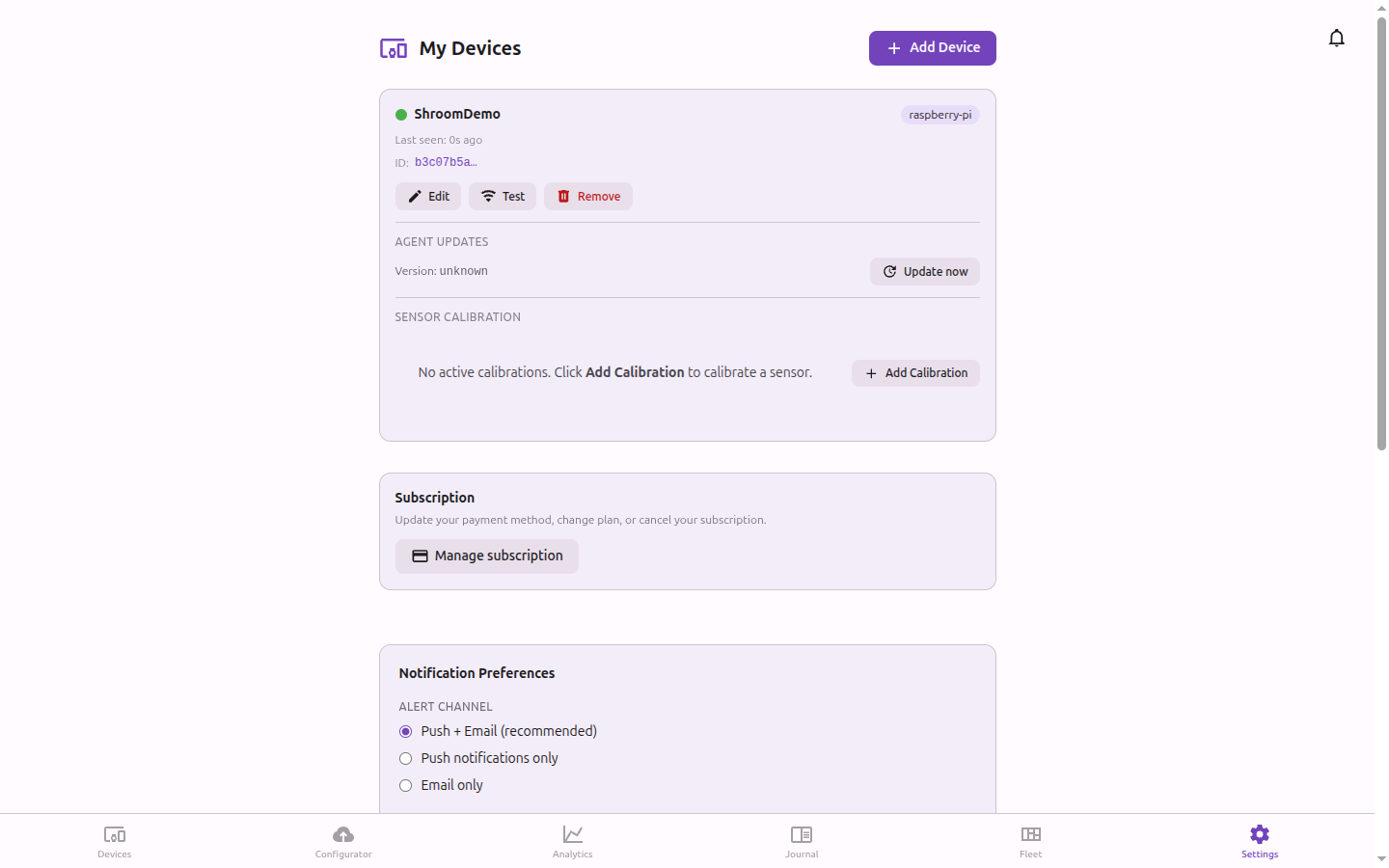 LoopString dashboard — Brewing monitoring