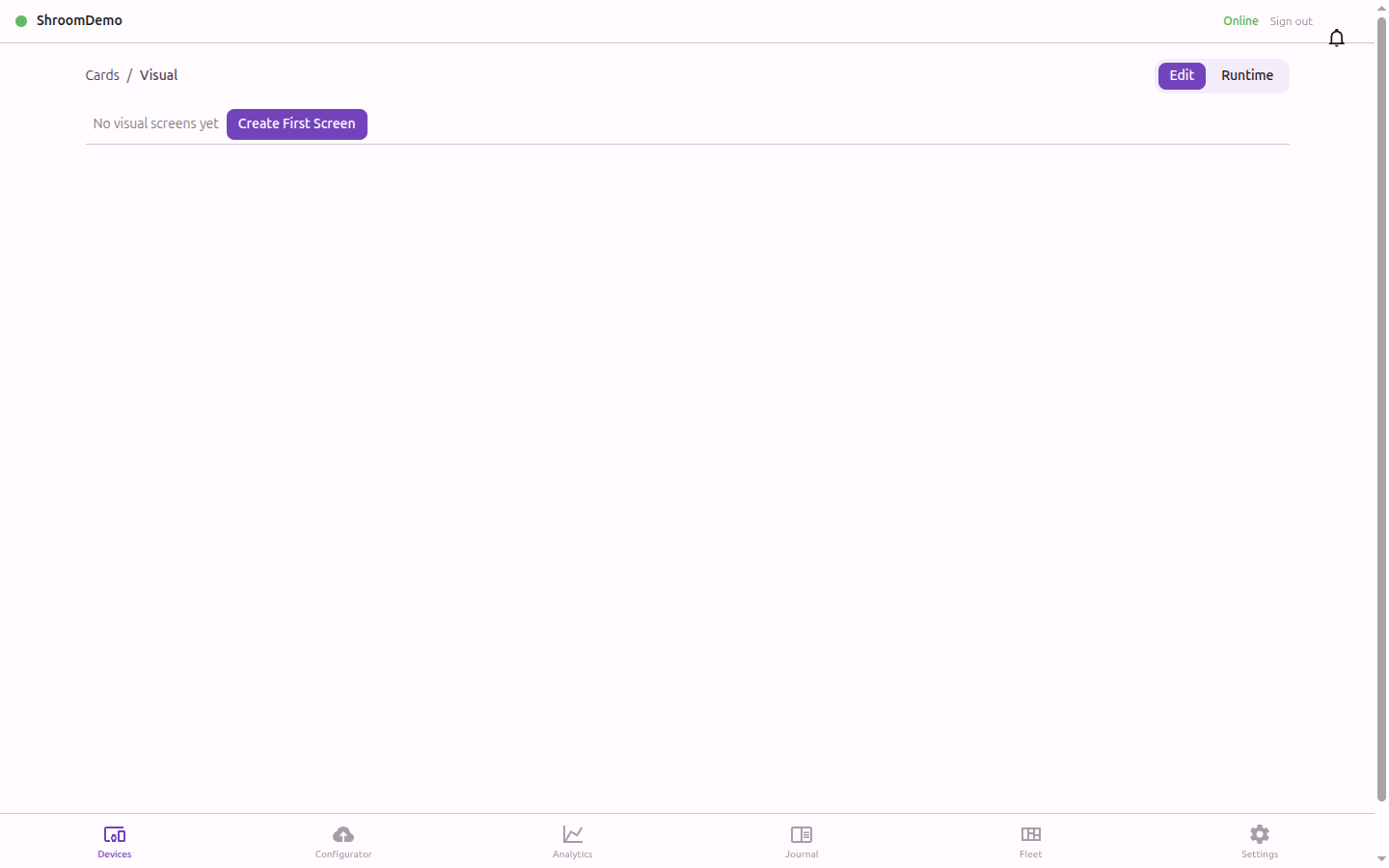 LoopString dashboard — mushroom fruiting chamber monitoring